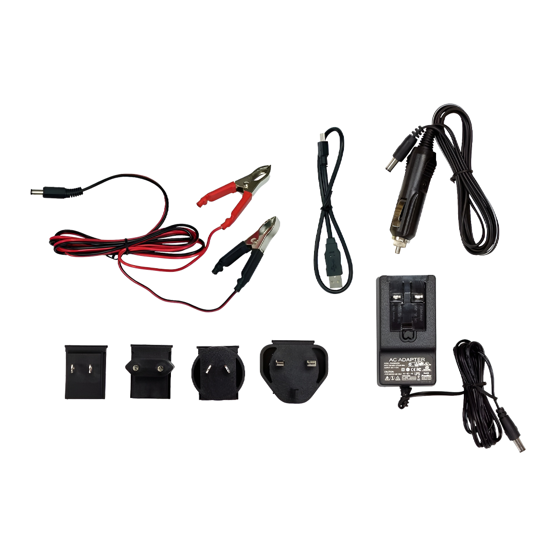 Universal Mains Charger, Car Charger and Car Battery Cable Kit for GPZ 7000