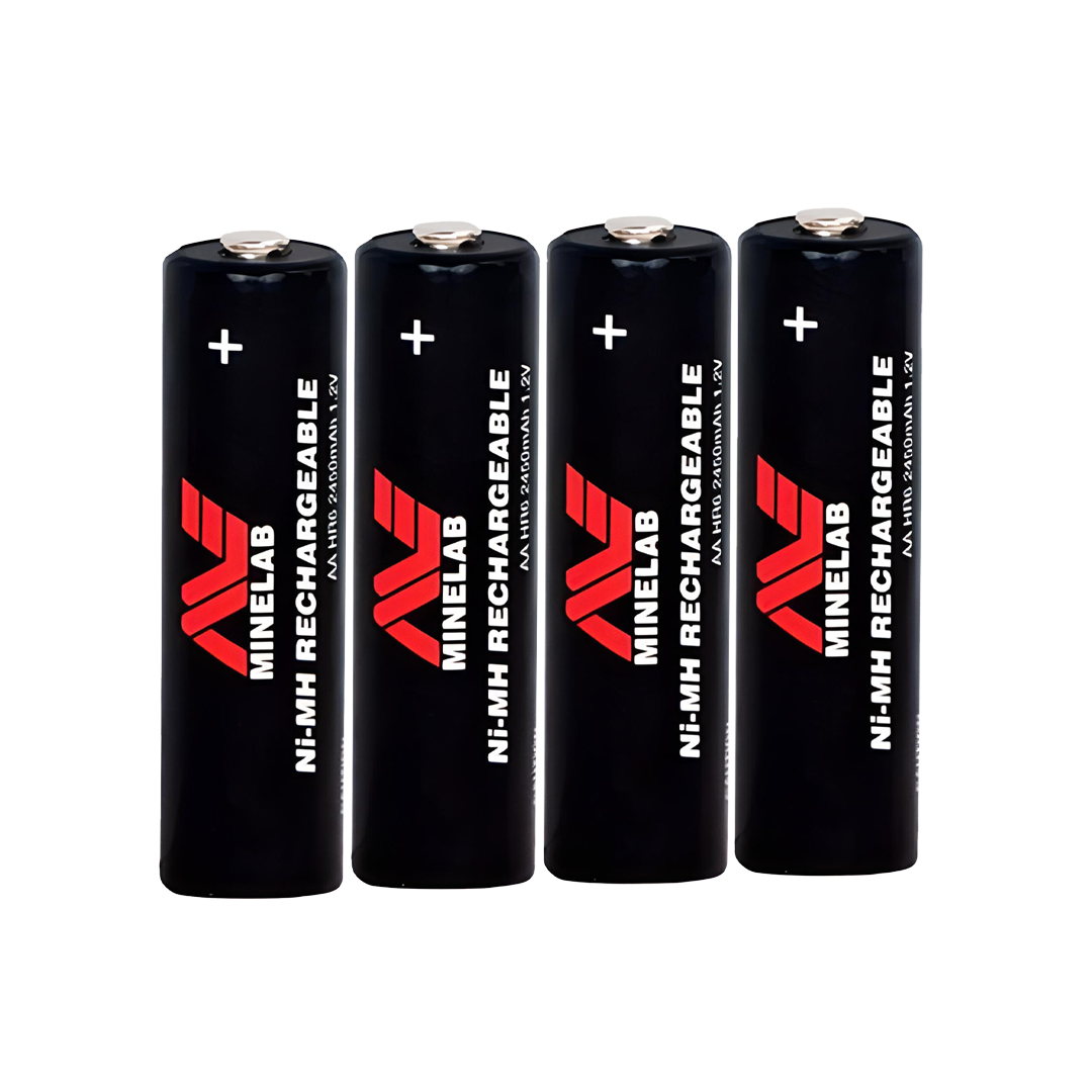 4 x AA Rechargeable NiMh batteries, 2450mAh