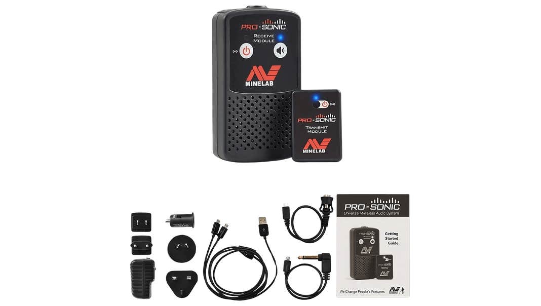 PRO-Sonic Metal Detector Wireless Audio System (Headphone Compatible, Charger Included)